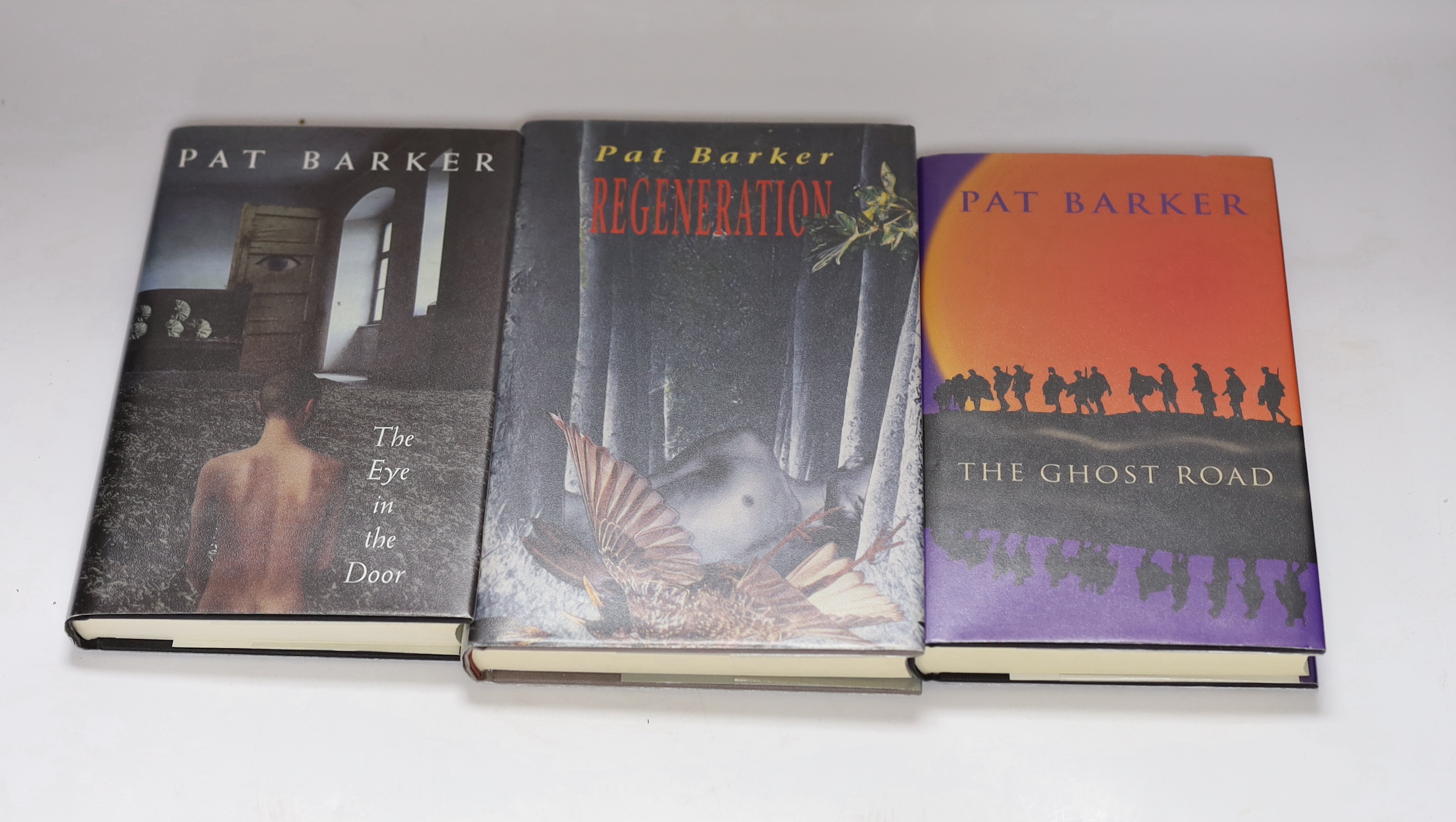 Barker, Pat - The Regeneration Trilogy, all 1st editions, all signed on titles, all with publisher’s d/j’s - Regeneration, 1991; The Eye in the Door, 1993 and The Ghost Road, [winner of the Booker Prize] 1995. A fine set